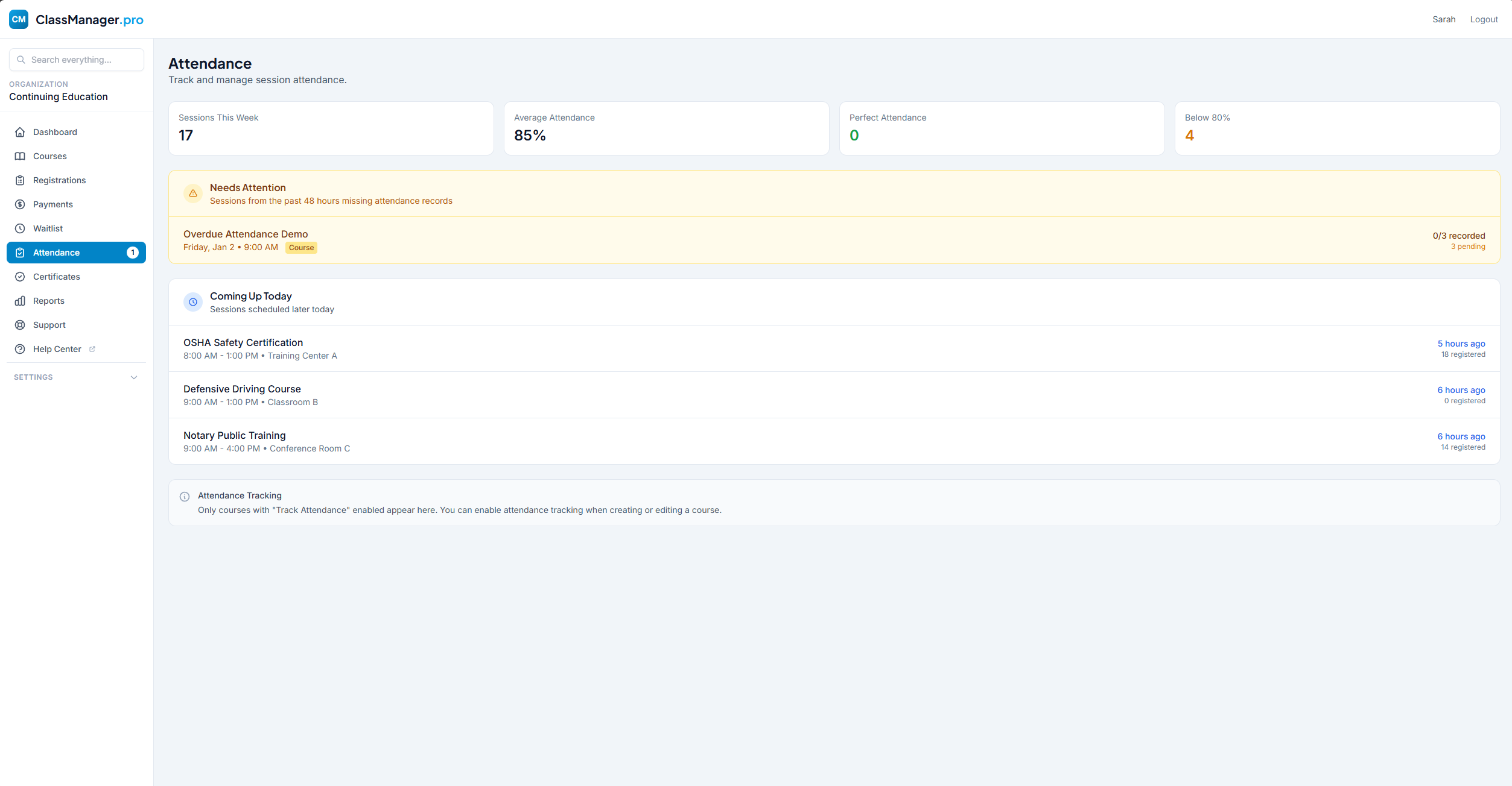 Attendance Dashboard